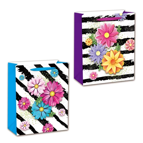 3850223366332-36-633000-Darilna vrečka rožice 24x18x8