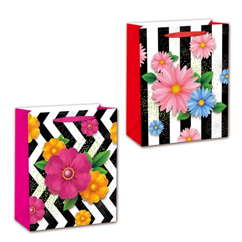 3850223366332-36-633000-Darilna vrečka rožice 24x18x8