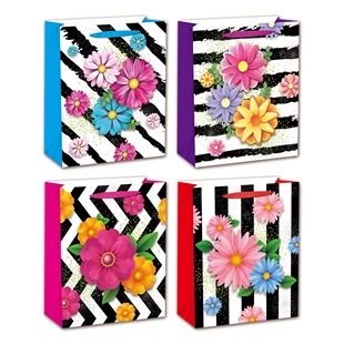 3850223366332 / 36-633000 / Darilna vrečka rožice 24x18x8