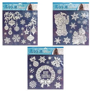 3850223405123 / 40-512000 / Nalepka božična za steklo,2 vr