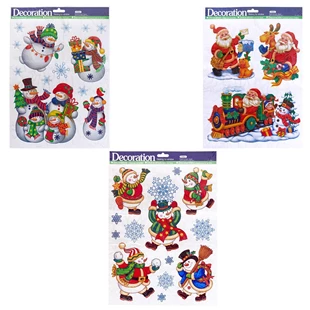 3850223405147 / 40-514000 / Nalepka božična za steklo,3 vr