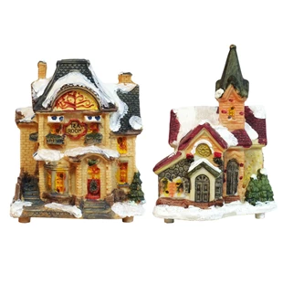 3850223418413 / 41-841000 / Svetleča hiša, keramična,bat.