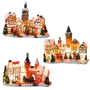 3850223418437 / 41-843000 / Svetleča vasica,keramična,bat.