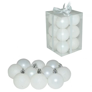 3850223513095 / 51-309000 / Kroglice bele, 5cm, 12 set