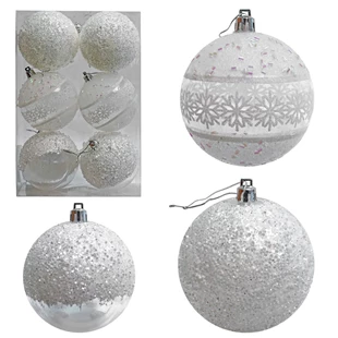 3850223515020 / 51-502000 / Kroglice belo-prozorne 8cm 6/1