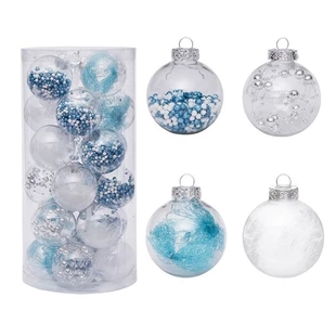 3850223515723 / 51-572000 / Kroglice 6cm 24kos modre/bele