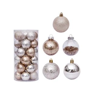 3850223515730 / 51-573000 / Kroglice 6cm 30/1 zlate/bele