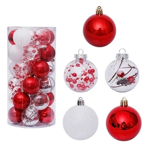 3850223515754 / 51-575000 / Kroglice 6cm 30/1 rdeče/bele