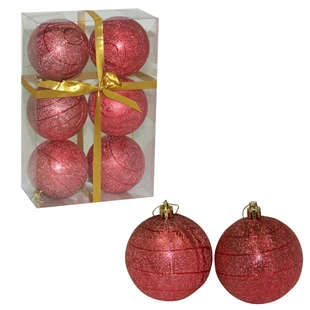 3850223517031 / 51-703000 / Kroglice rdeče 8 cm, 6 kos