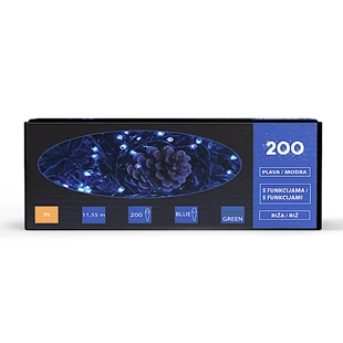 3850223523643 / 52-364000 / Lučke, 200 riž,modre, z funk